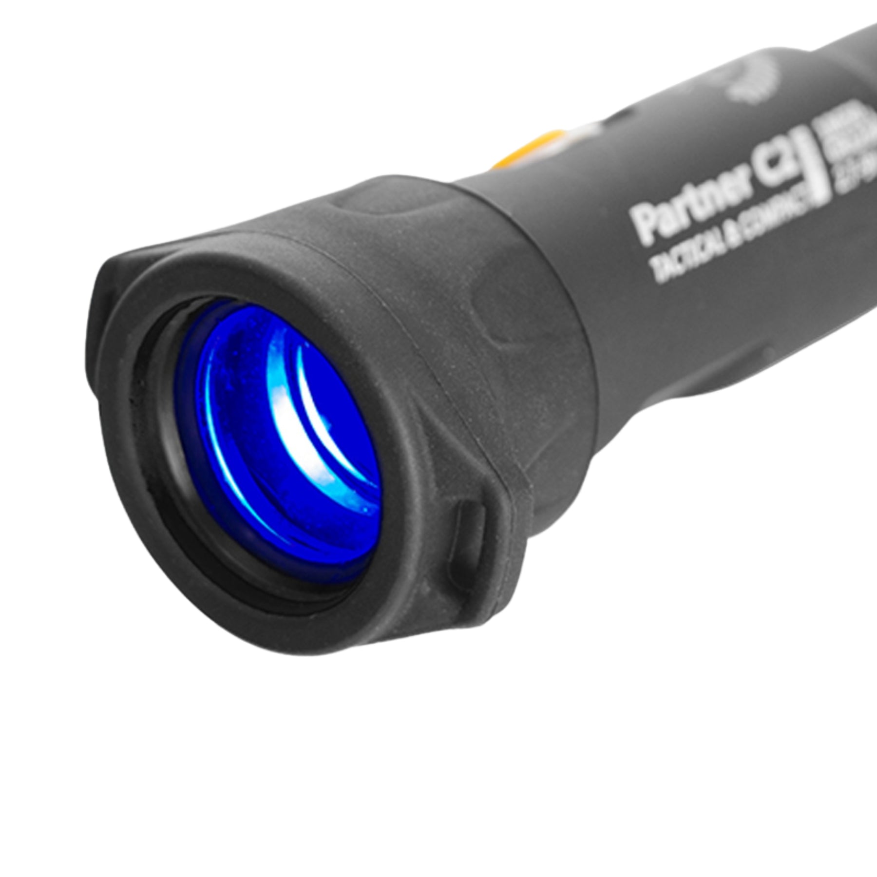 Armytek Filtro BLU accessorio ottico per torce tattiche con montatura in gomma con passanti per lacciolo.