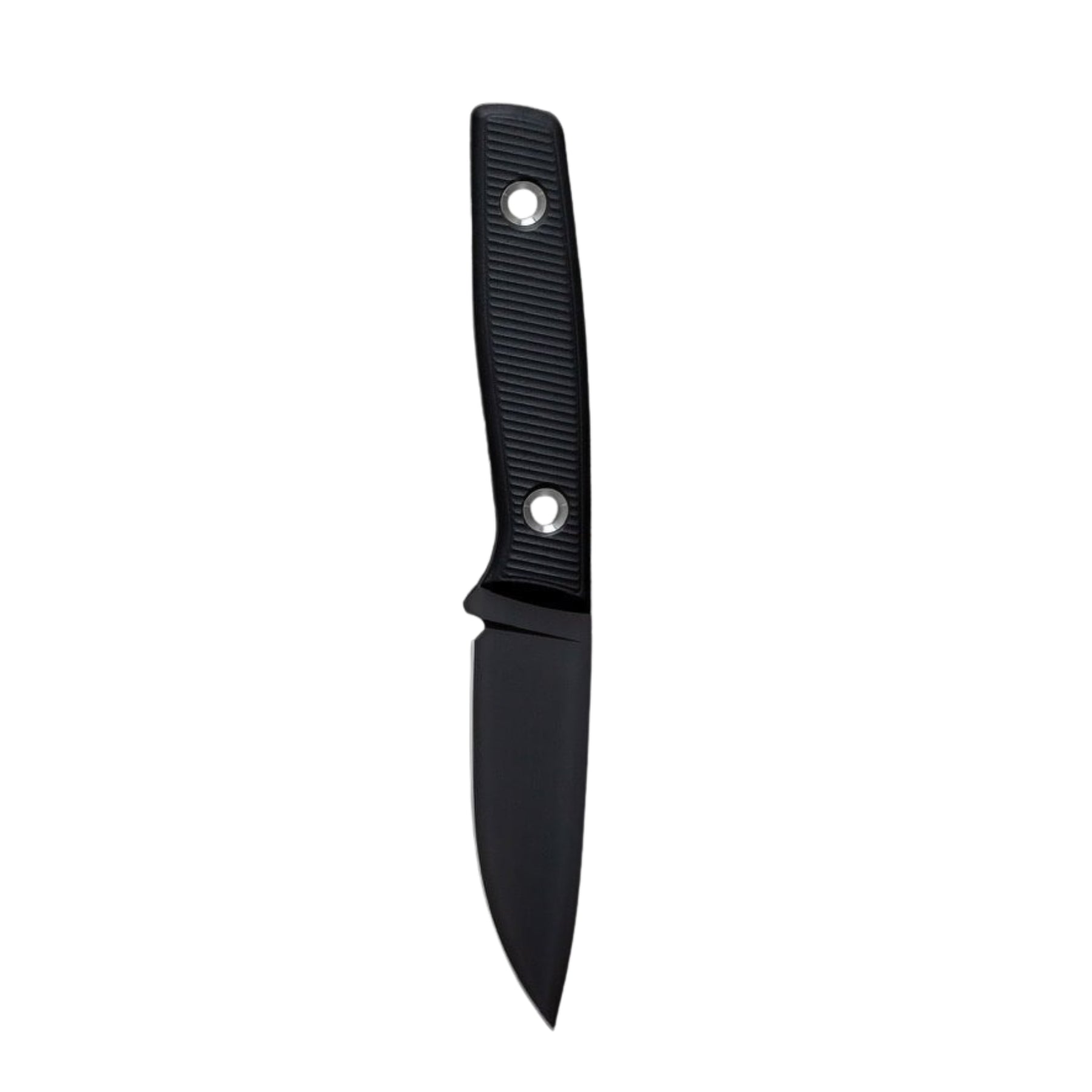 TRC Knives Classic Freedom DLC coltello a lama fissa da outdoor e bushcraft con lama Drop Point rivestita in DLC manico zigrinato con texture antiscivolo e passanti per il cordino completo di fodero in Kydex per il trasporto sicuro