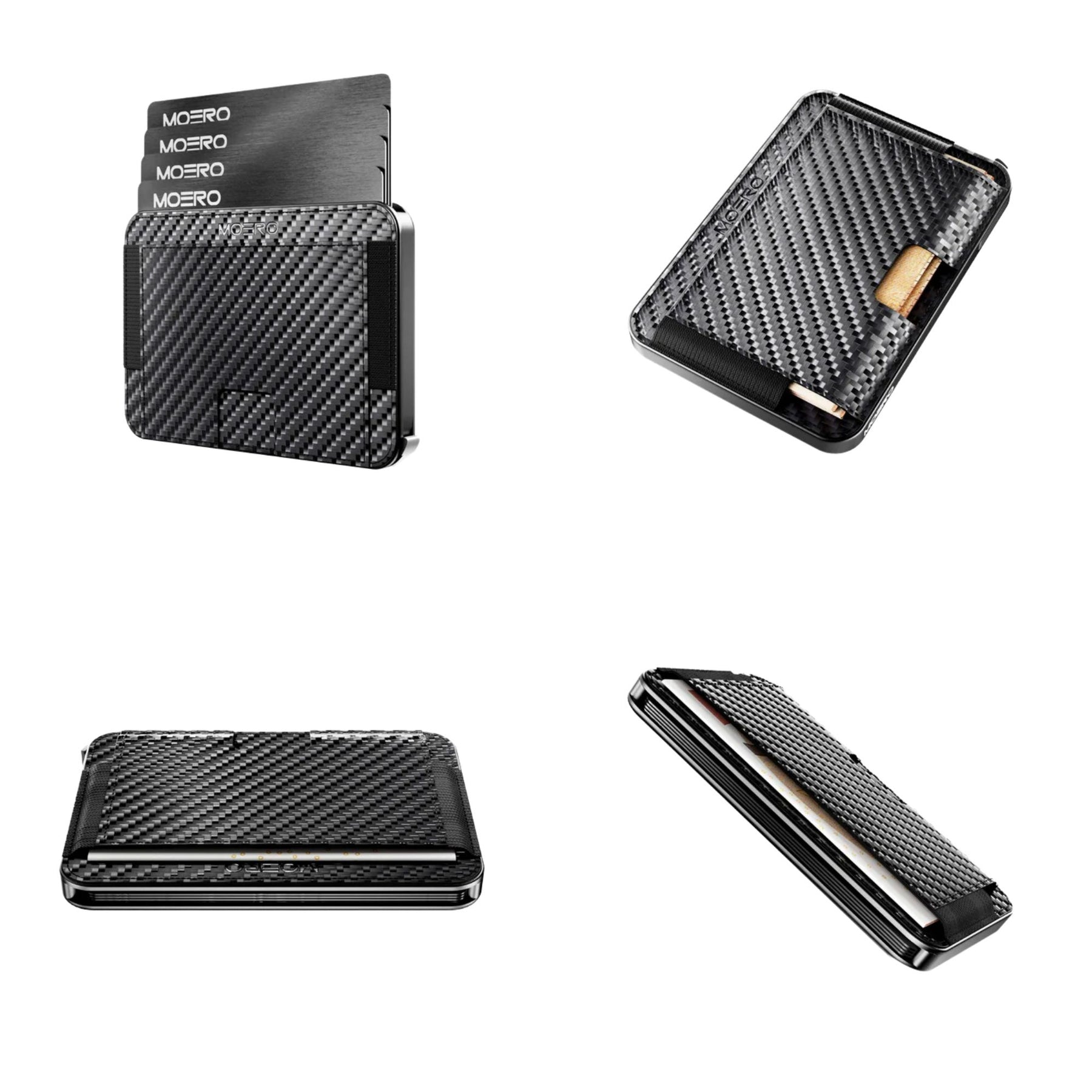 MOERO | M2 ULTRA CARBON BLACK - Portafoglio MagSafe con localizzatore - BackPacco - BP-MOERO-M2ULTRA-CARBON-BLK