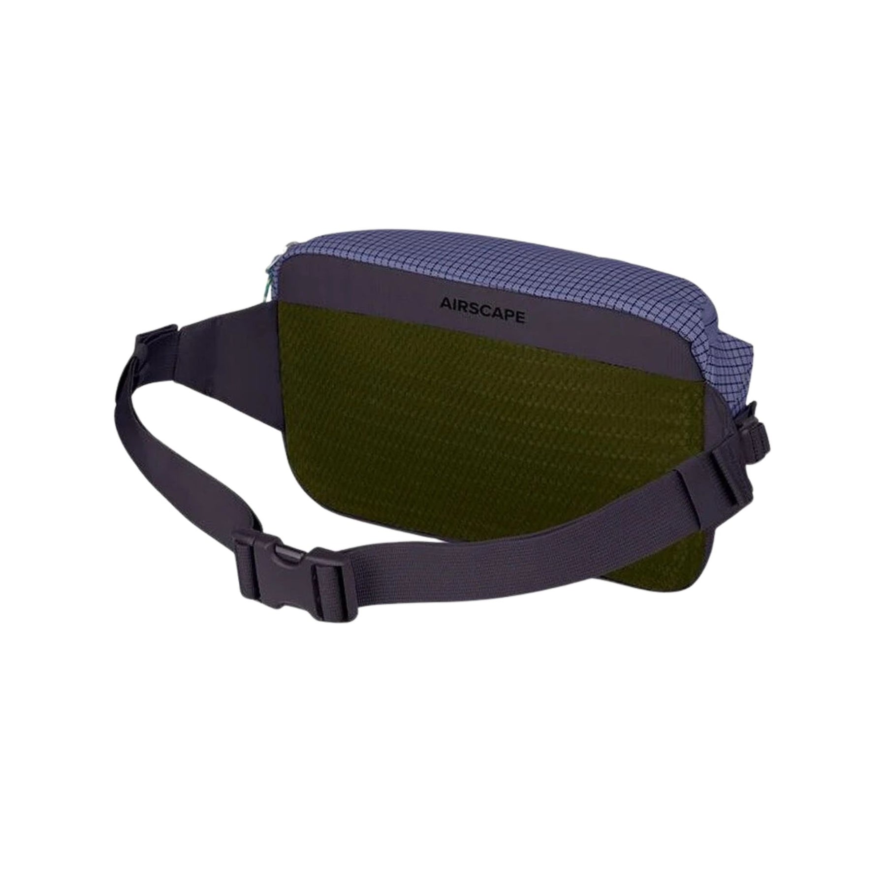 Osprey Transporter Waist Pack marsupio da 3 litri realizzato in tessuto tecnico con trama a griglia e logo frontale, dotato di tasca esterna con zip, cinghie di compressione laterali e cintura regolabile con fibbia a scatto per escursionismo e tempo libero.
