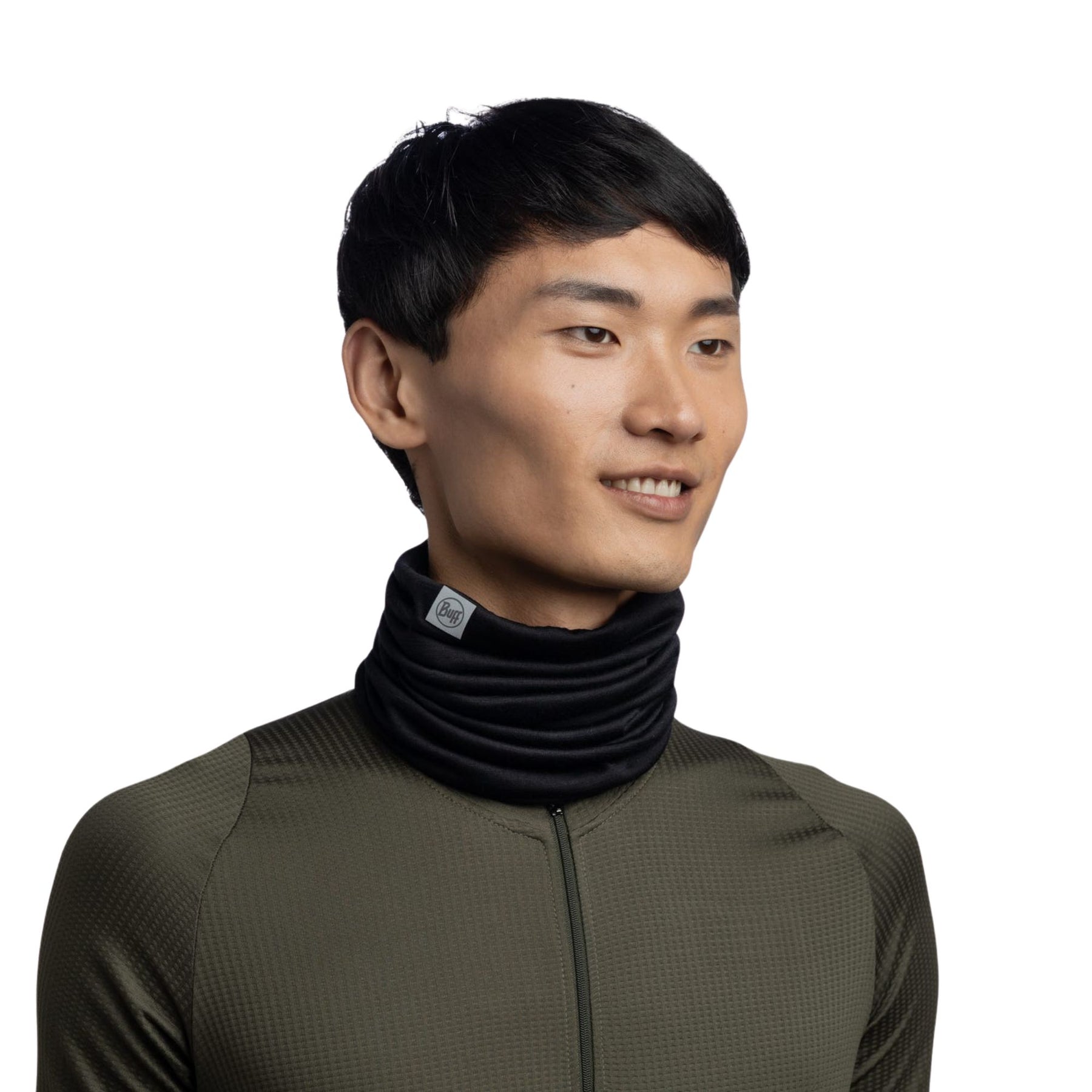 BUFF | MERINO LIGHTWEIGHT NECKWEAR - SOLID BLACK - Scaldacollo in lana merino