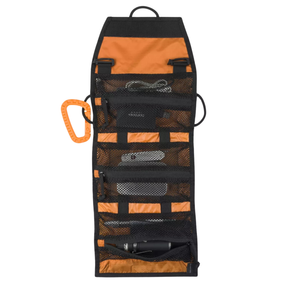 Helikon-Tex Trip Roll Organizer arrotolabile in tessuto con maniglia per il trasporto e chiusura in velcro, da viaggio o EDC con tasche interne a rete per attrezzi o accessori.