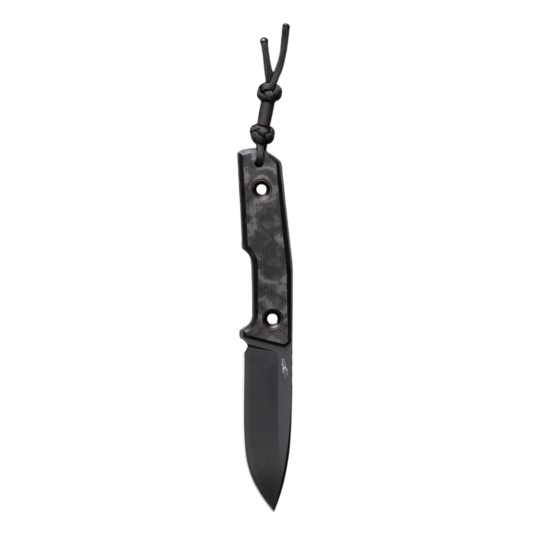 TRC Urban Tactical Signature Series Coltello a lama fissa in acciaio Elmax e impugnatura in carbonio. Versatile coltello da esterno e tattico con fodero Kydex e sistema di trasporto per cintura.