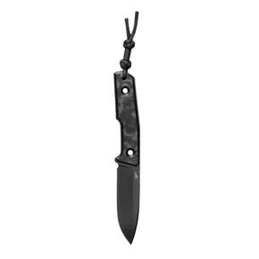 TRC Urban Tactical Signature Series Coltello a lama fissa in acciaio Elmax e impugnatura in carbonio. Versatile coltello da esterno e tattico con fodero Kydex e sistema di trasporto per cintura.