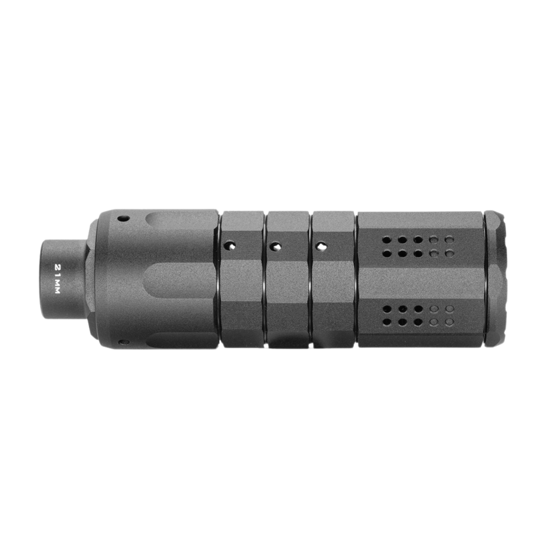 compensatore strike industries per pistola calibro 9mm accessorio tattico grigio metallo per riduzione rinculo e controllo volata