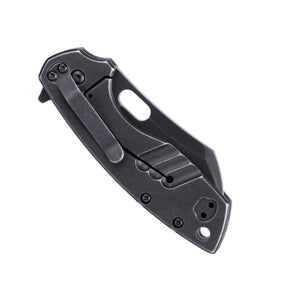 CRKT Pilar Large SS coltello chiudibile con lama sheepsfoot in acciaio 8Cr14MoV finitura stonewash, blocco frame lock e impugnatura in acciaio inox, ideale per EDC e utility outdoor.
