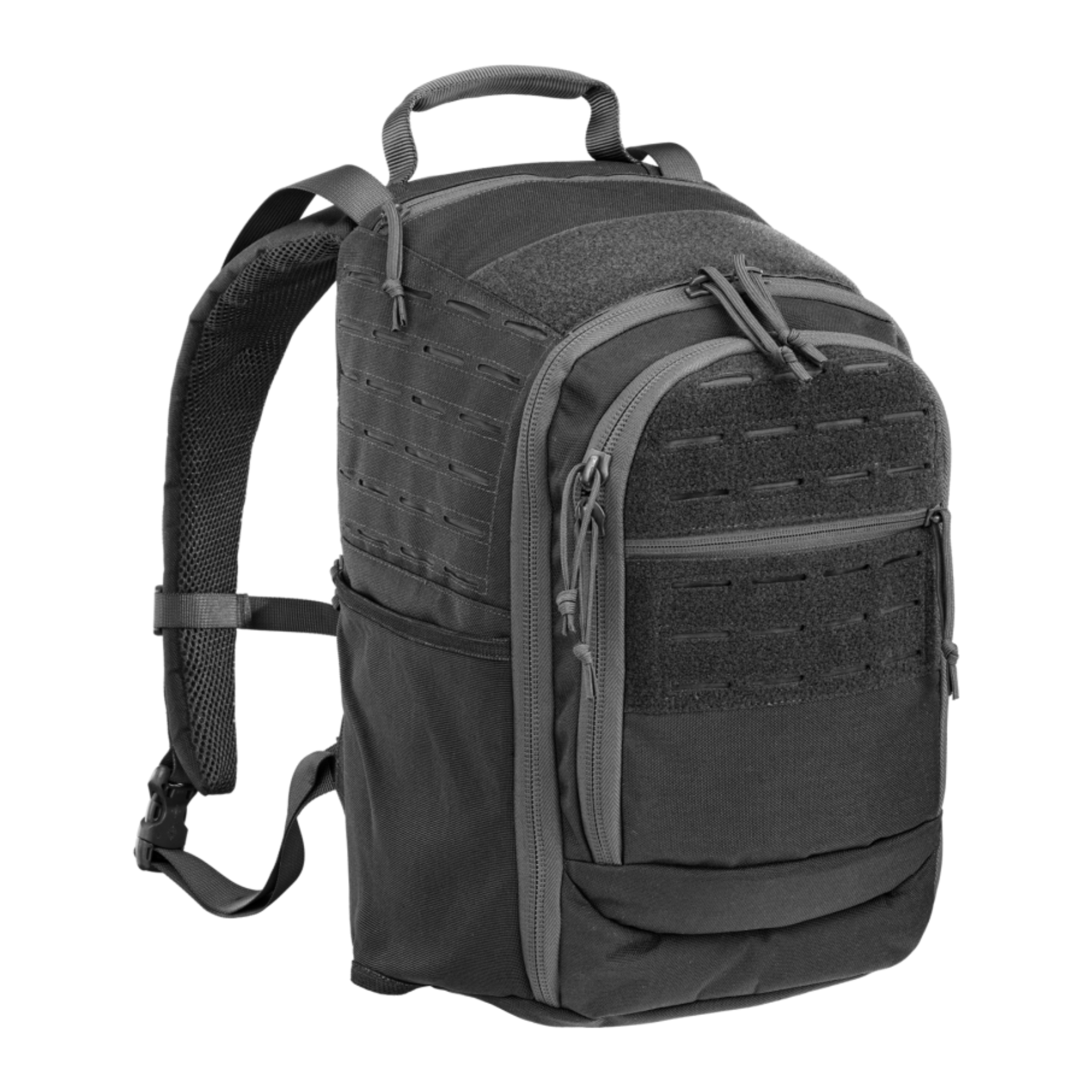 Defcon 5 Tango Zaino tattico da 20 litri con sistema tagliato al laser per aggancio moduli MOLLE realizzato in poliestere resistente all acqua e dotato di schienale imbottito traspirante ideale per missioni operative brevi escursionismo e uso quotidiano dinamico