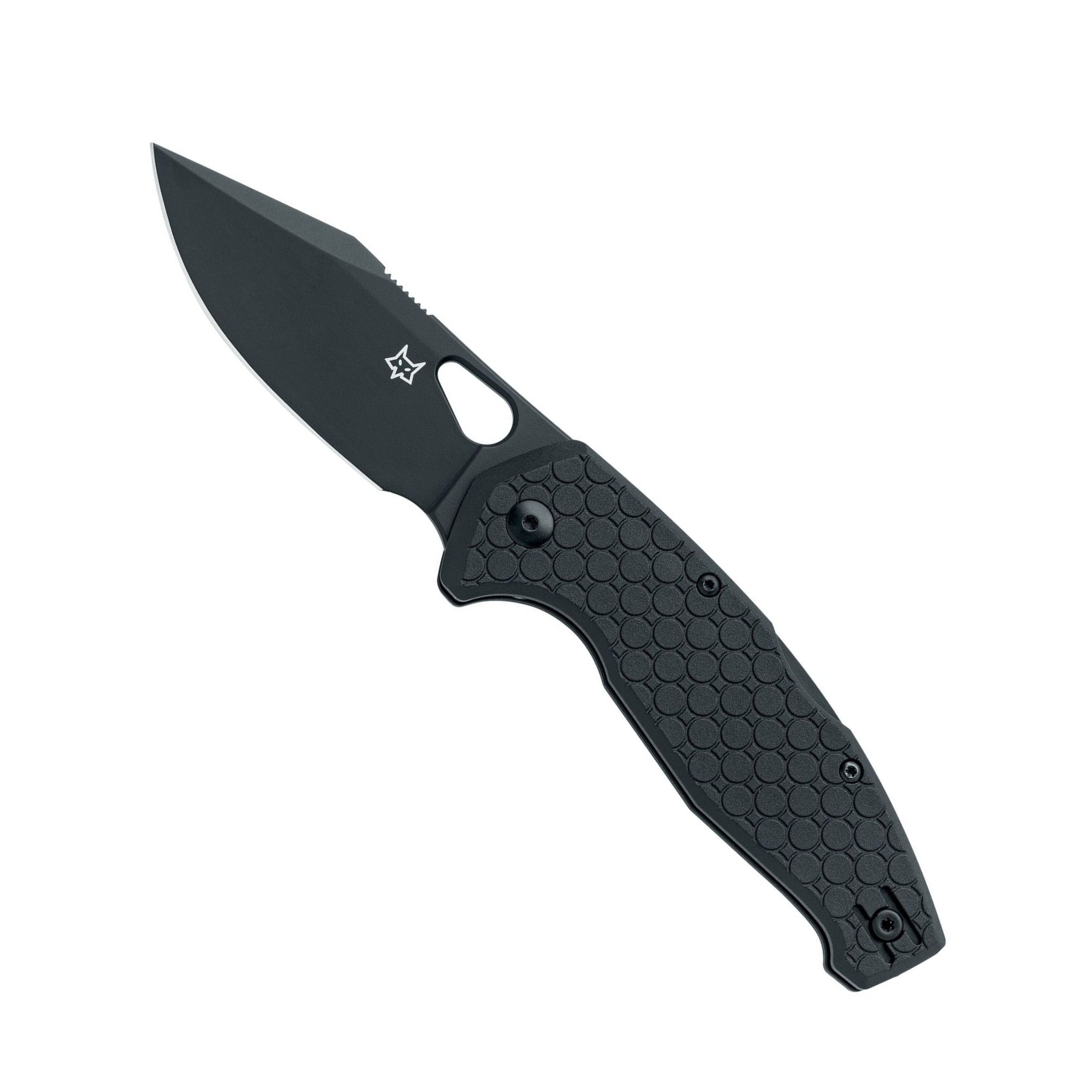 FOX KITA coltello chiudibile con lama liscia asola per apertura rapida a una mano e impugnatura con texture esagonale antiscivolo ideale per uso quotidiano EDC e attività outdoor