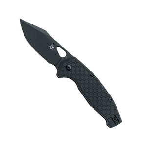 FOX KITA coltello chiudibile con lama liscia asola per apertura rapida a una mano e impugnatura con texture esagonale antiscivolo ideale per uso quotidiano EDC e attività outdoor