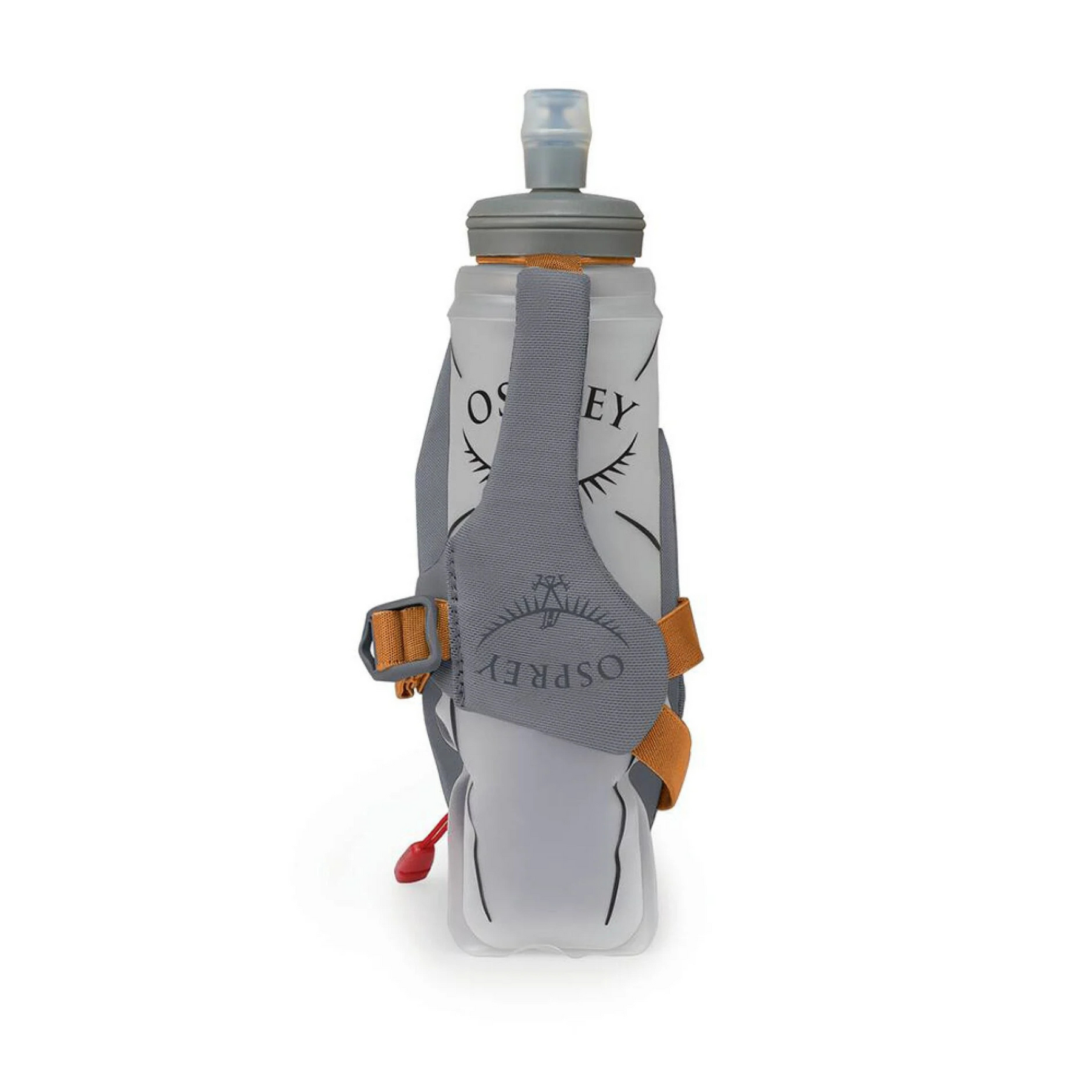 Osprey Duro/Dyna Handheld Flask, borraccia collassabile con impugnatura ergonomica, valvola a morso e tasca con zip, ideale per trail running, escursioni e attività outdoor leggere, su backpacco.it