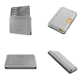 MOERO | M2 ULTRA 17PRO ED SILVER ICE - Portafoglio MagSafe con localizzatore - BackPacco - BP-MOERO-M2ULTRA-17PRO-SLV