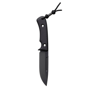 TRC South Pole DLC Black Coltello a lama fissa in acciaio Vanadis 4 extra con rivestimento DLC resistente all'usura e manico in G10. Include fodero Kydex con passante in nylon. Progettato per uso esterno e sopravvivenza in condizioni estreme.