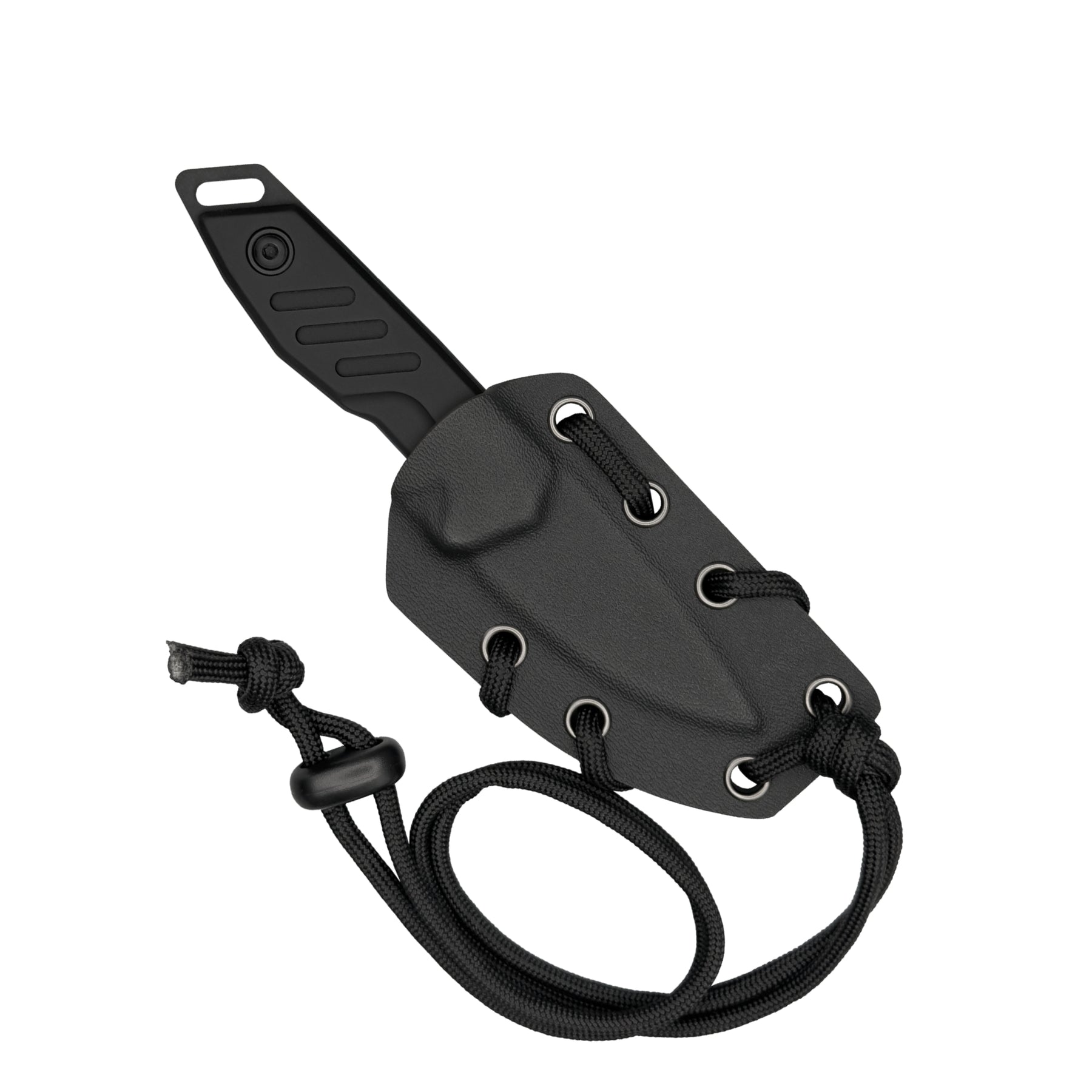 Extrema Ratio BFK NANO coltello a lama fissa neck knife compatto con lama drop point in acciaio, guancette ergonomiche sagomate e foro passante per cordino da porto al collo o EDC tattico