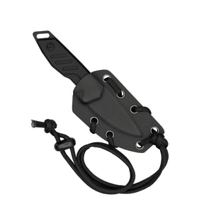 Extrema Ratio BFK NANO coltello a lama fissa neck knife compatto con lama drop point in acciaio, guancette ergonomiche sagomate e foro passante per cordino da porto al collo o EDC tattico