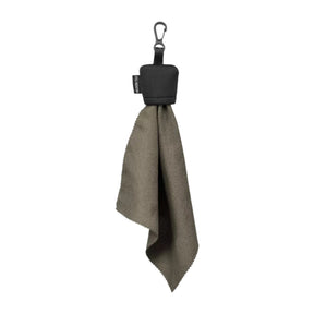 Helikon-Tex Lens Cloth panno in microfibra per pulizia lenti con custodia protettiva integrata e moschettone di aggancio, ideale per occhiali da tiro, ottiche balistiche, visori e fotocamere durante attività outdoor e poligono