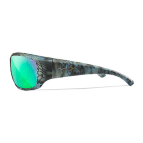 Wiley X WX Omega ACOME13 occhiali da sole polarizzati con montatura avvolgente mimetica Kryptek Neptune e lenti polarizzate a specchio Captivate per pesca e sport outdoor