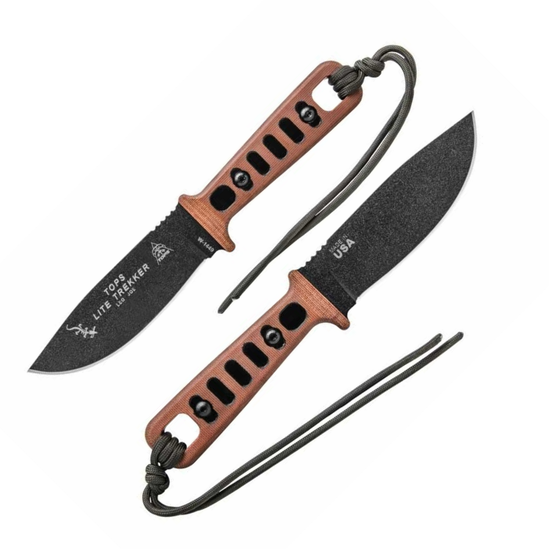 Coltelli outdoor TOPS Lite Trekker, perfetti per escursioni e survival, Made in USA, su backpacco.it