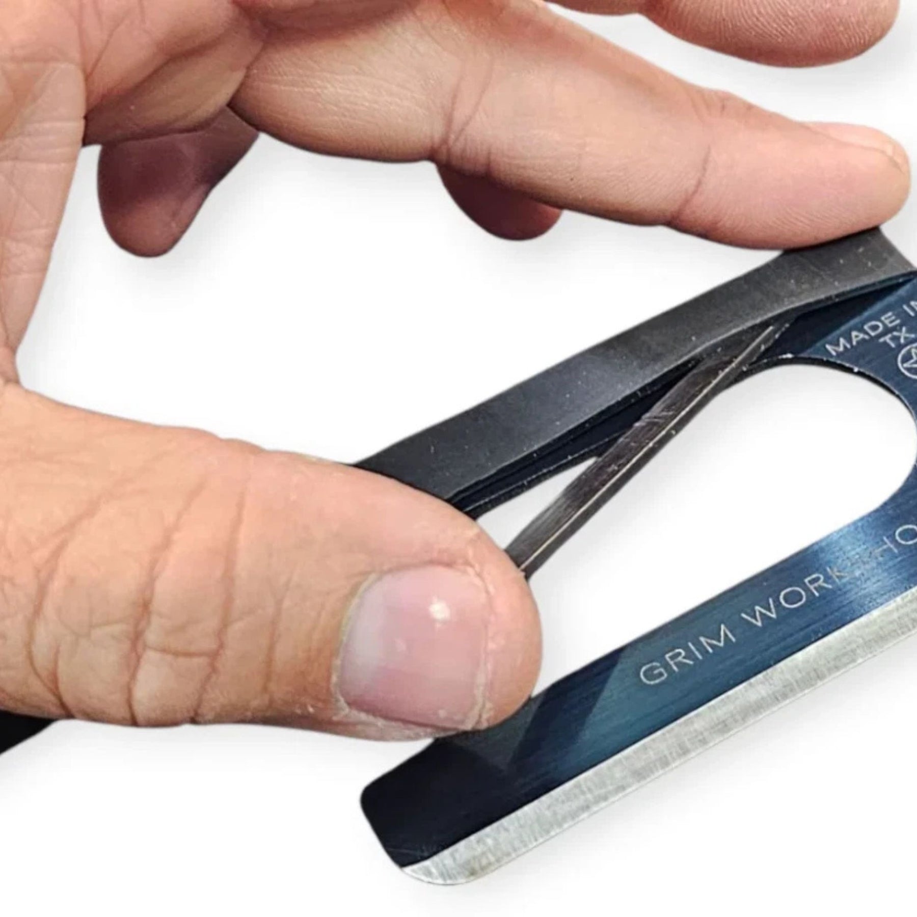 Grim Workshop Firefly Blade Card lama con acciarino in formato tessera per sopravvivenza ed EDC