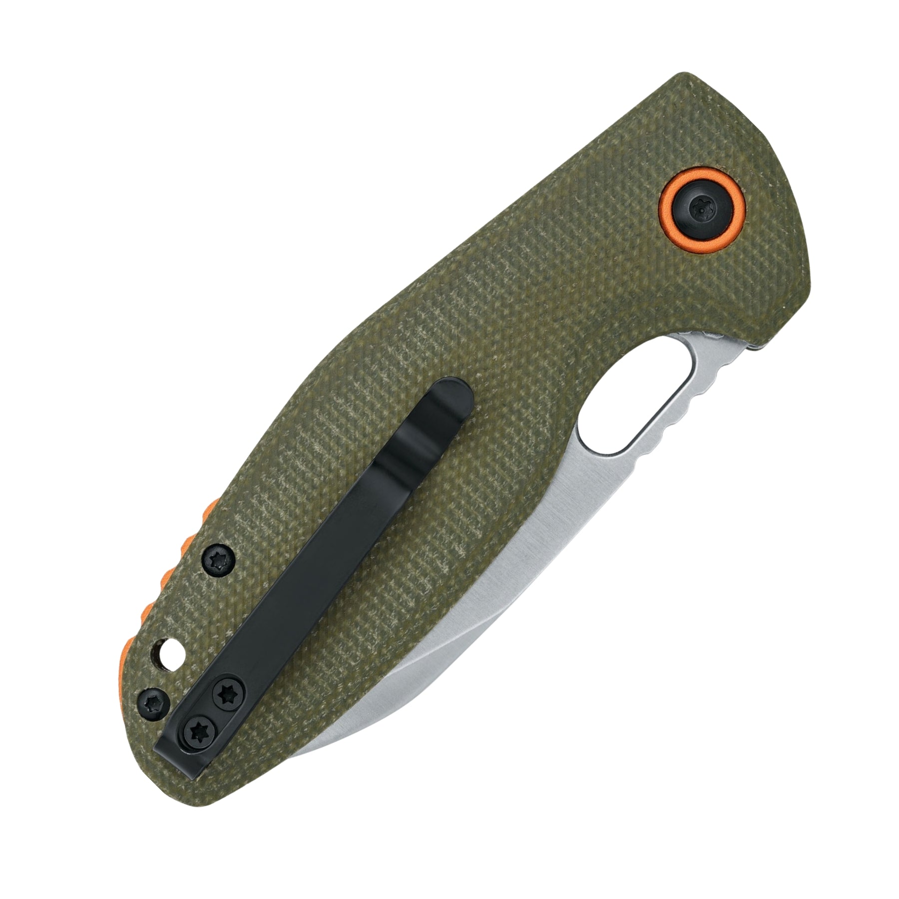 Black Fox Puffy coltello chiudibile EDC con lama drop point foro per apertura pollice blocco liner lock e clip da tasca reversibile per porto quotidiano e outdoor