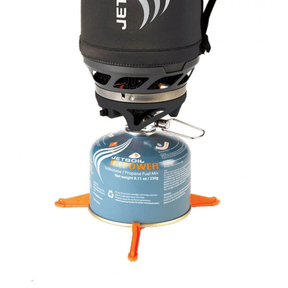 Jetboil Fuel Can Stabilizer arancione, treppiede pieghevole per bombole di gas e cartucce di combustibile, accessorio per fornelli da campeggio e outdoor per maggiore stabilità, su backpacco.it