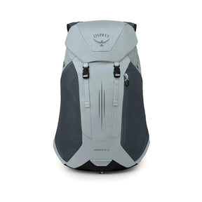 Osprey Hikelite LT 30 Zaino da 30 L ultraleggero da trekking ed escursionismo con schienale ventilato AirSpeed, tasche laterali in rete elasticizzata, spallacci ergonomici e chiusura a cappuccio con fibbie per outdoor su sfondo bianco.