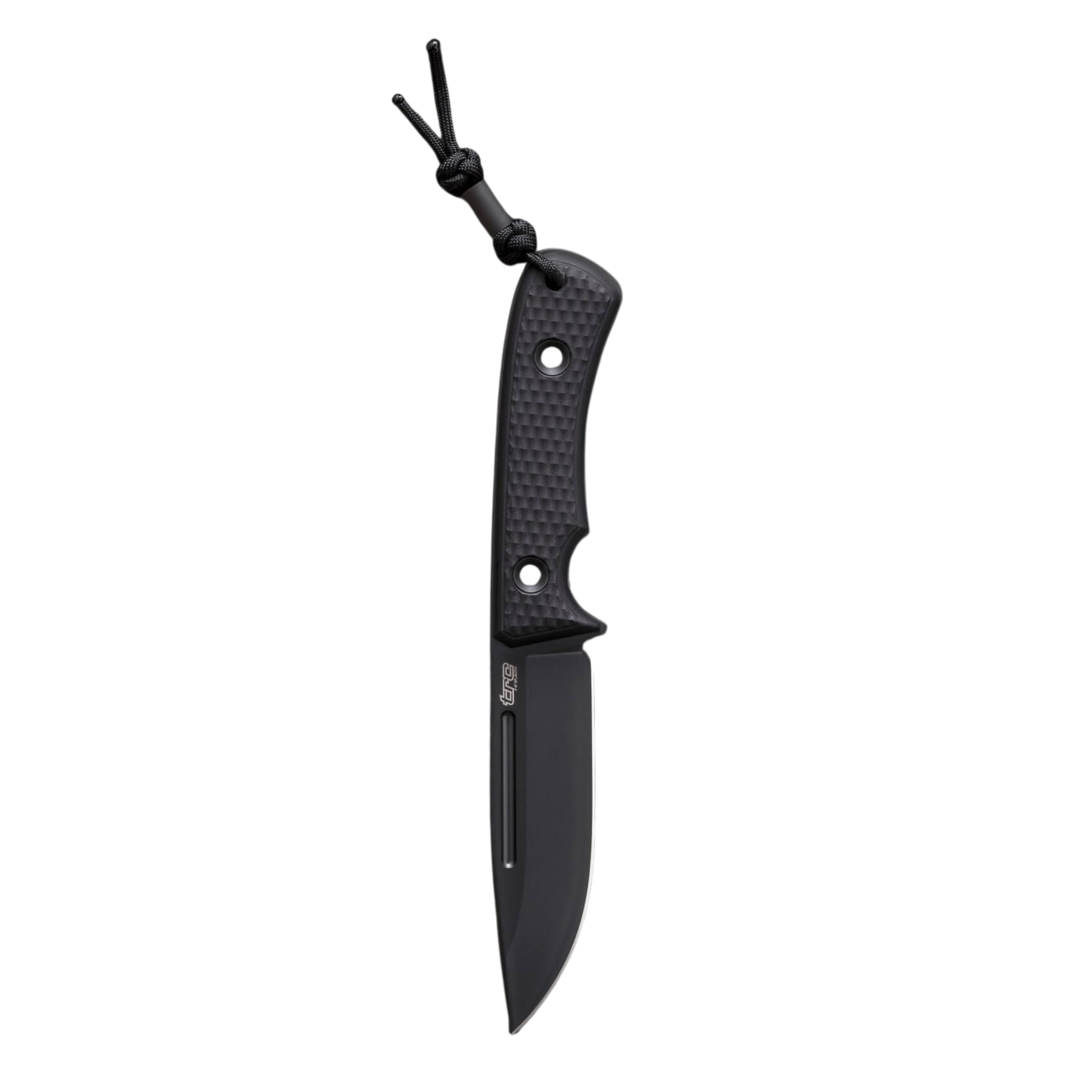 TRC South Pole DLC Black Coltello a lama fissa in acciaio Vanadis 4 extra con rivestimento DLC resistente all'usura e manico in G10. Include fodero Kydex con passante in nylon. Progettato per uso esterno e sopravvivenza in condizioni estreme.