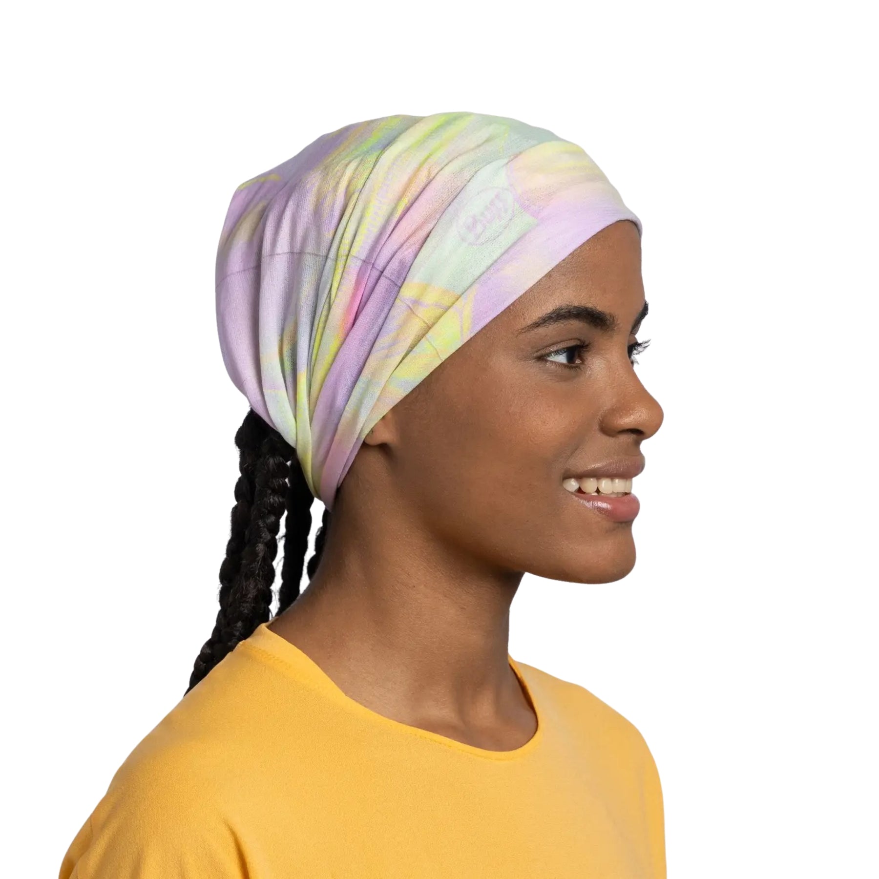Buff Coolnet UV Neckwear ADEN ORCHID scaldacollo multifunzionale con protezione solare UPF 50+ ideale per attività all'aperto, corsa e trekking. Fascia elastica traspirante senza cuciture con logo visibile, perfetta per lo sport in estate.