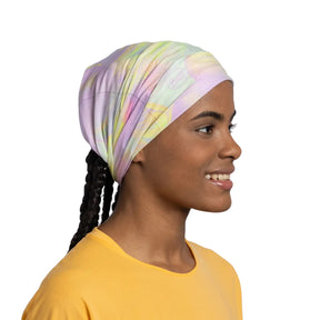 Buff Coolnet UV Neckwear ADEN ORCHID scaldacollo multifunzionale con protezione solare UPF 50+ ideale per attività all'aperto, corsa e trekking. Fascia elastica traspirante senza cuciture con logo visibile, perfetta per lo sport in estate.