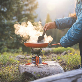 Jetboil Pot Support supporto stabilizzatore in acciaio inossidabile con bracci dentellati per pentole e padelle compatibile con sistemi di cottura Flash MicroMo Zip e Luna per una cucina outdoor sicura.