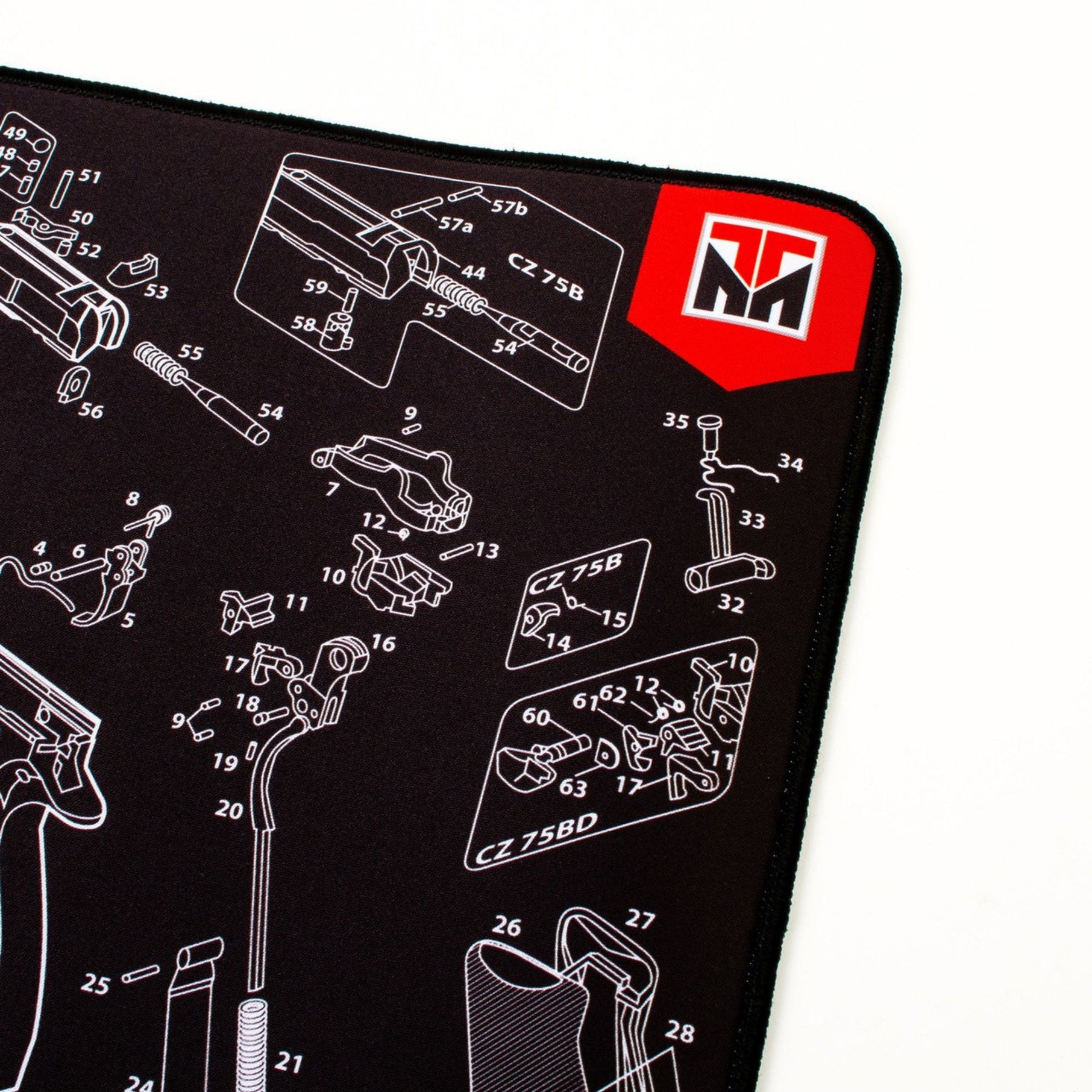 TEKMAT | CZ 75 ULTRA PREMIUM GUN CLEANING MAT - Tappetino per manutenzione armi - BackPacco - BP-TEKMAT-R20-CZ75