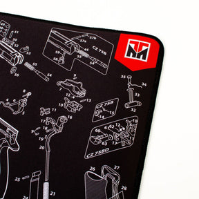 TEKMAT | CZ 75 ULTRA PREMIUM GUN CLEANING MAT - Tappetino per manutenzione armi - BackPacco - BP-TEKMAT-R20-CZ75