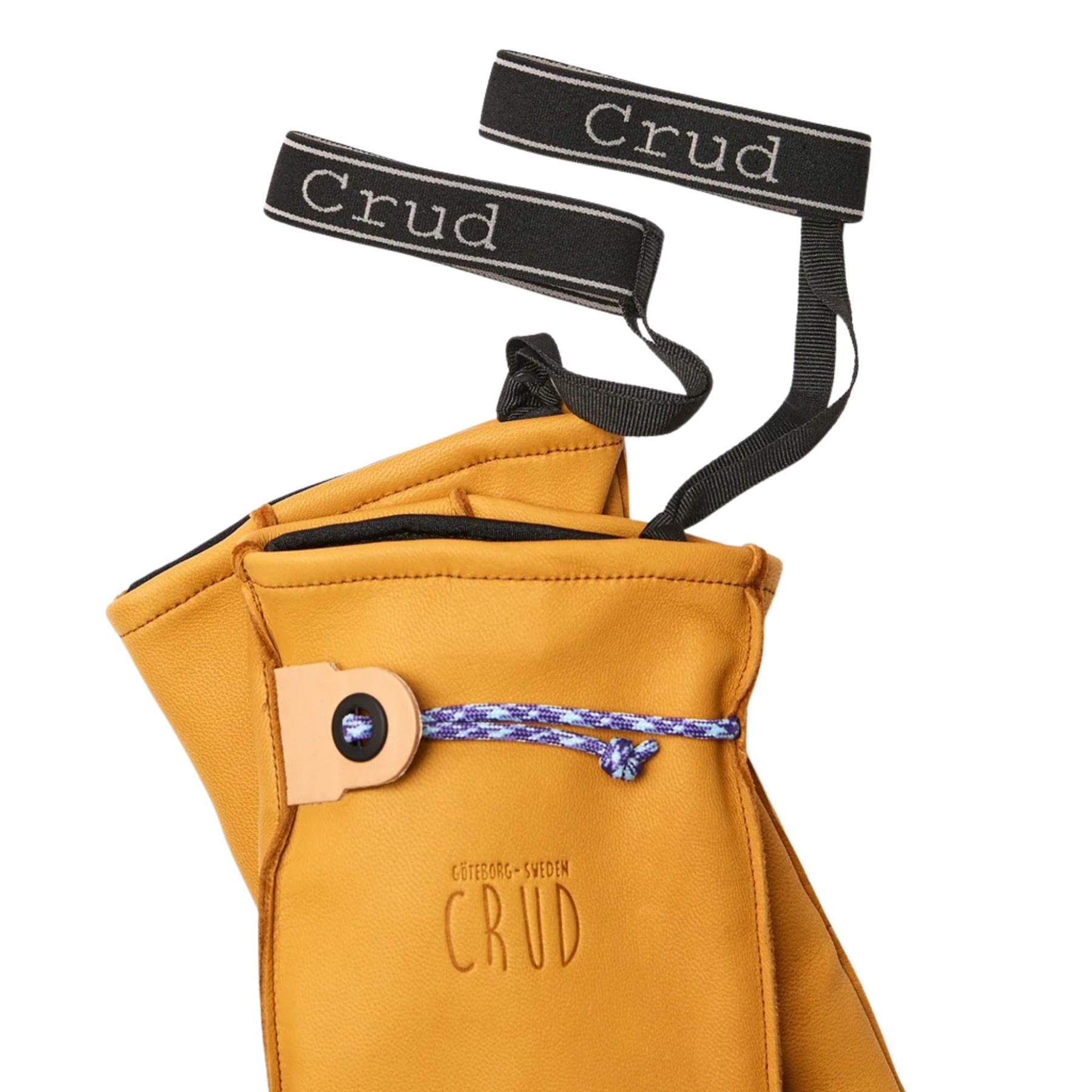 Crud Sweden Guanti Mitsuhiko 2.0 Re:Newool Lined invernali in pelle pieno fiore. Fodera interna in lana riciclata per massimo isolamento termico. Design artigianale robusto con polsino corto e asola in paracord. Ideali per bushcraft, lavori pesanti e protezione dal freddo.