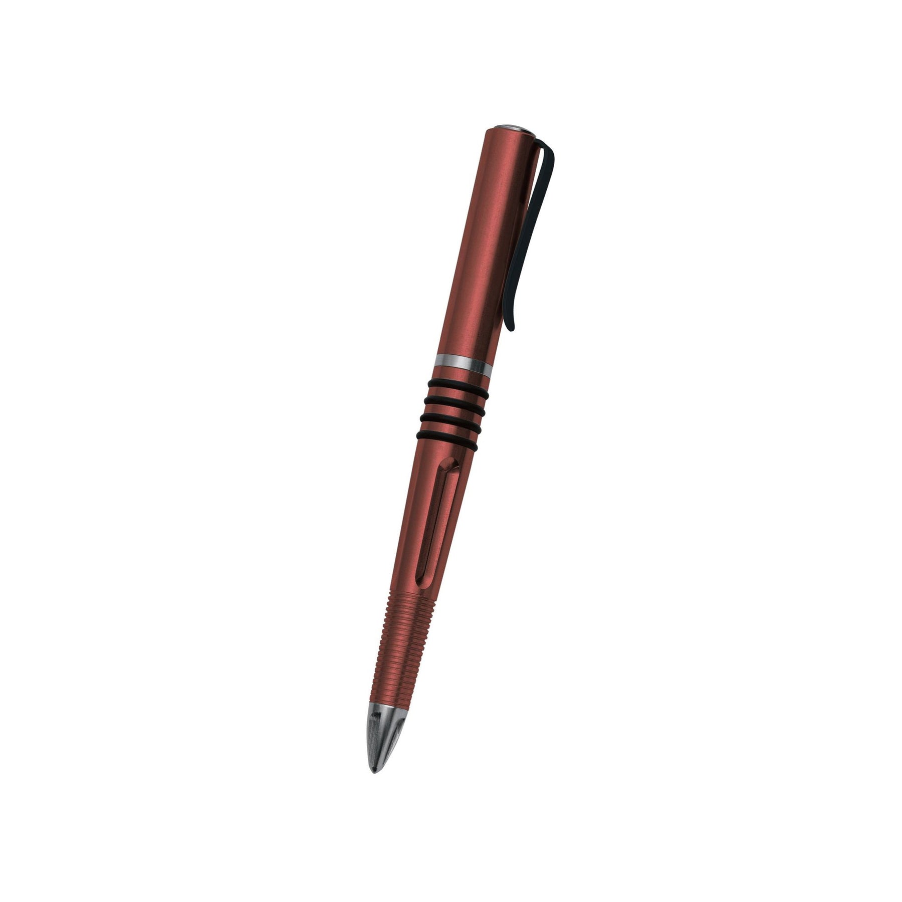 Fox Knives Tactical Pen penna tattica con corpo in metallo, impugnatura testurizzata antiscivolo, clip da tasca e puntale di precisione