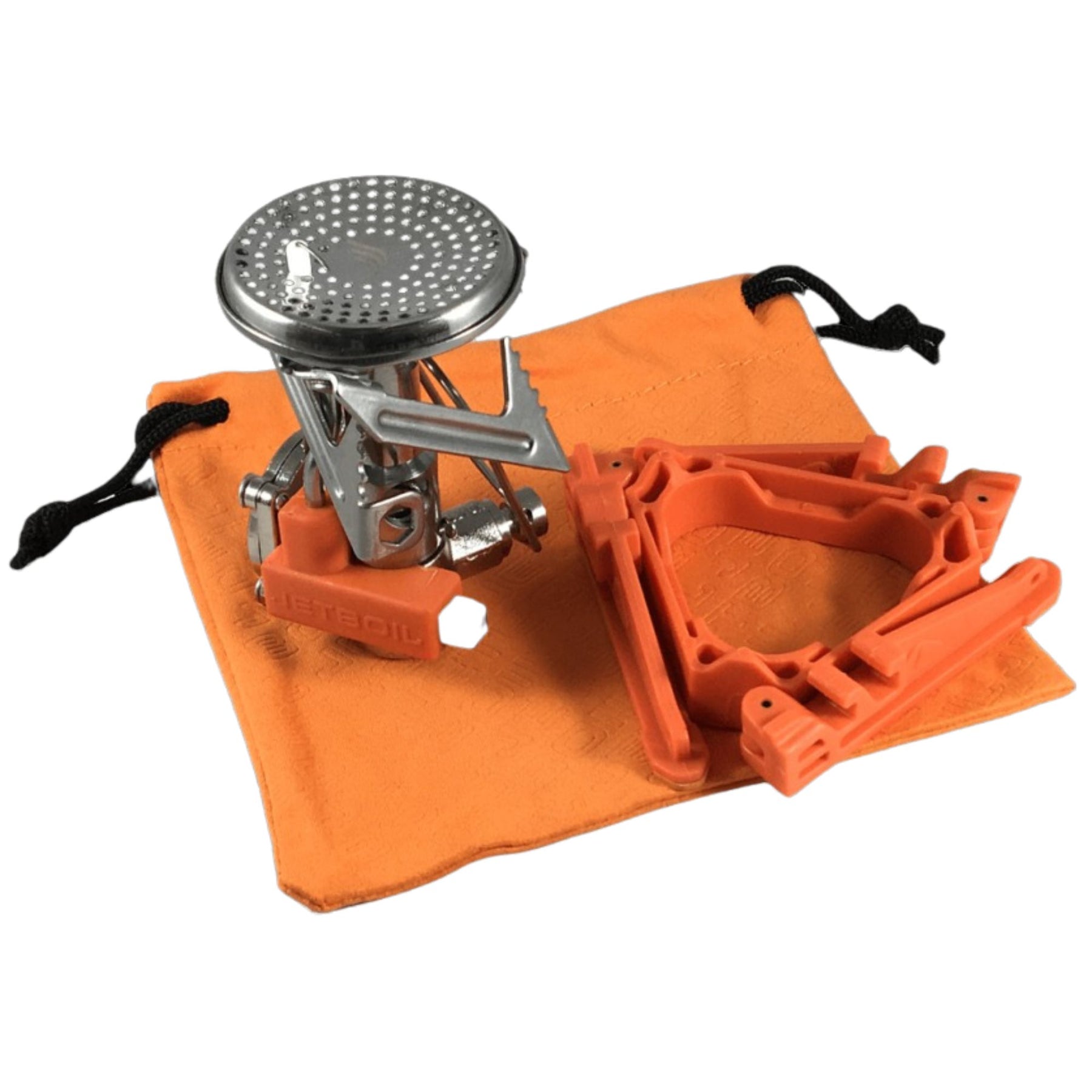 Jetboil MightyMo. Fornello a gas ultraleggero da campeggio con accensione piezoelettrica. Bruciatore potente da 10000 BTU con valvola di regolazione precisa della fiamma per simmering e supporti pentola pieghevoli. Sistema di cottura compatto ideale per backpacking e alpinismo.