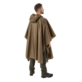 Poncho antipioggia Helikon-Tex Lightweight Poncho, ultraleggero e impermeabile, utilizzabile come telo, riparo o telo per amaca, con cappuccio regolabile e bottoni a pressione laterali