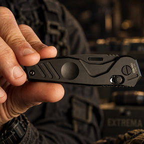 Extrema Ratio BFK ZERO coltello chiudibile tattico ed EDC con lama tanto, foro per apertura rapida, blocco di sicurezza e impugnatura ergonomica