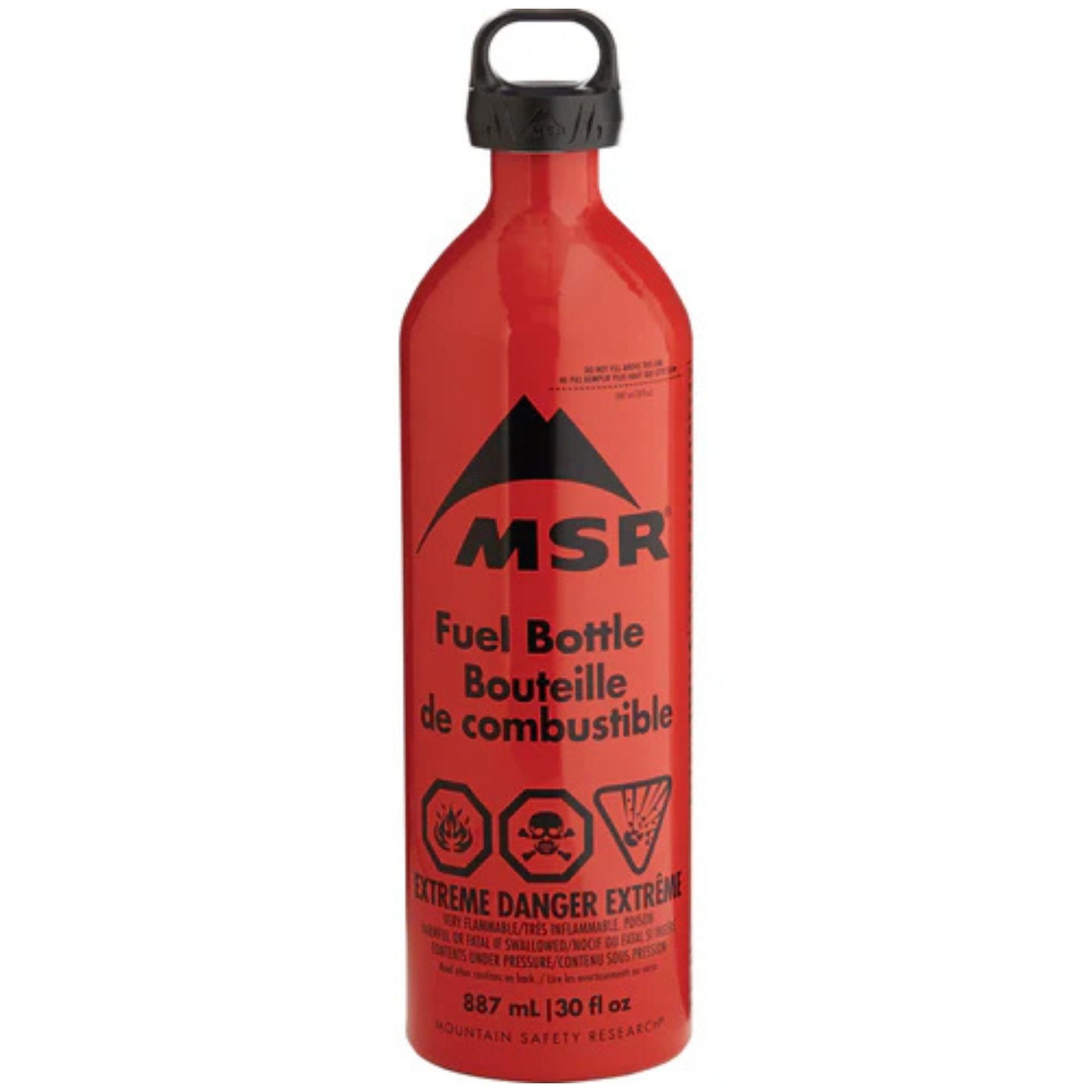 MSR Fuel Bottles Bottiglia per combustibile in alluminio con tappo a prova di bambino disponibile in tre formati 325 ml 591 ml e 887 ml per fornelli da campeggio e spedizioni escursionistiche.