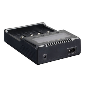 Fenix ARE-A4 caricabatterie intelligente a 4 slot indipendenti con display LCD per il monitoraggio della ricarica
