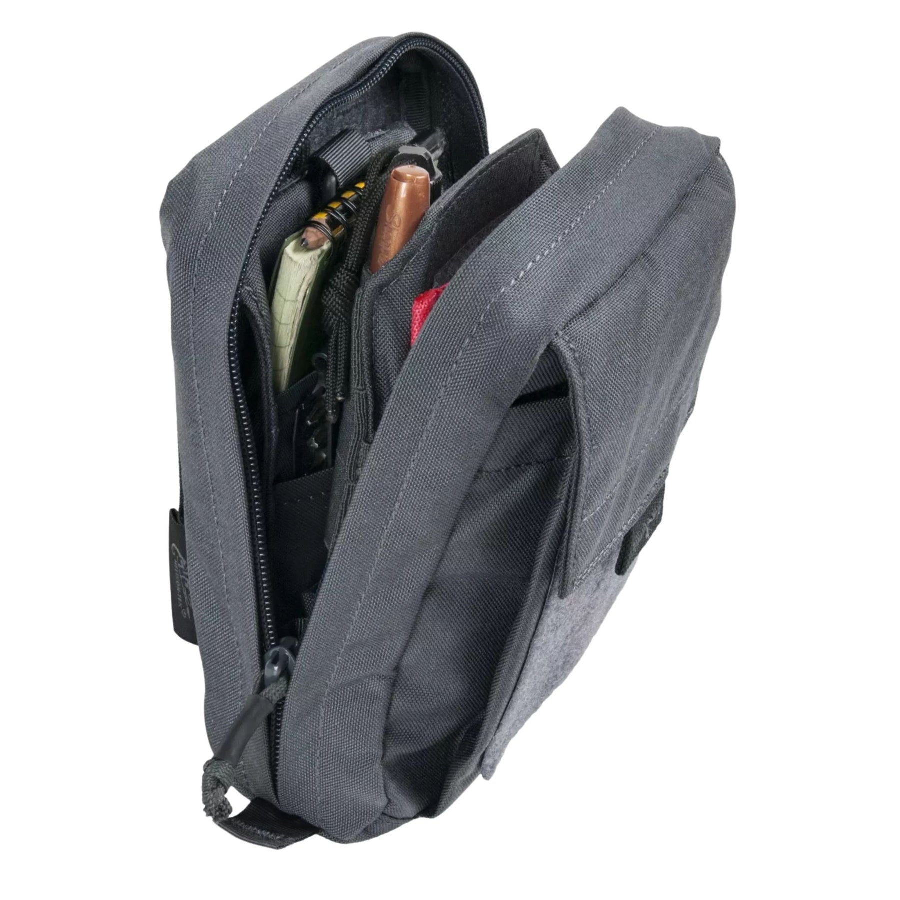 Helikon-Tex Urban Admin Pouch. Tasca organizer tattica in Cordura con pannello velcro frontale e tasca esterna espandibile. Interno a portafoglio con elastici e scomparti per fissaggio torce, multitool e blocchi appunti. Soluzione EDC modulare per organizzazione attrezzatura urbana.