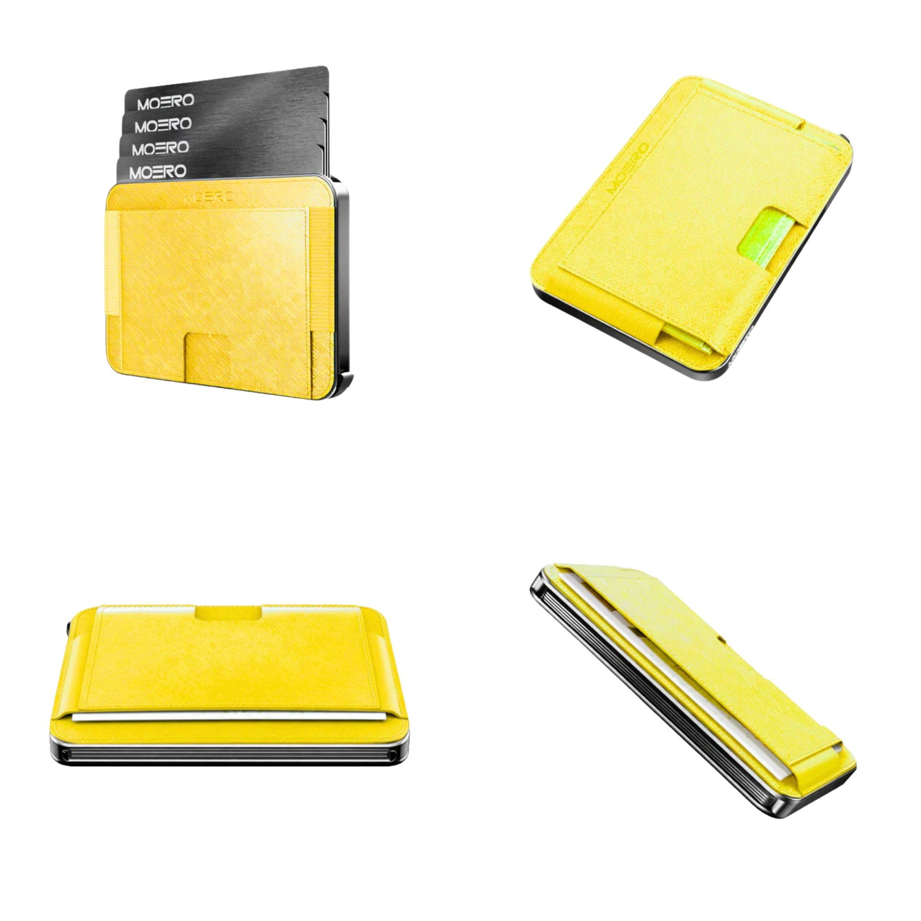 Moero M2 Ultra Saffiano portafoglio MagSafe sottile con localizzatore integrato compatibile con Apple Find My.