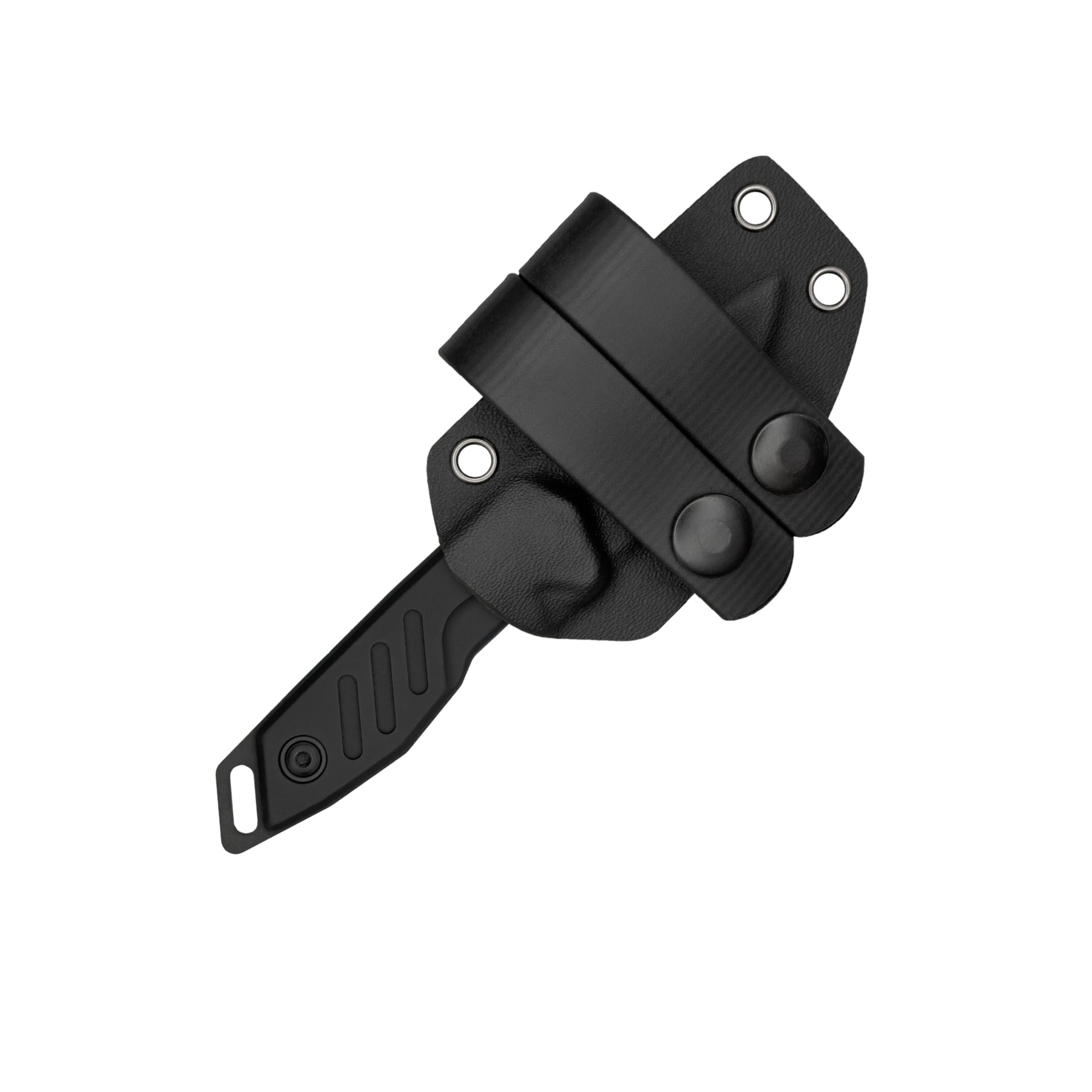 Extrema Ratio BFK NANO coltello a lama fissa neck knife compatto con lama drop point in acciaio, guancette ergonomiche sagomate e foro passante per cordino da porto al collo o EDC tattico