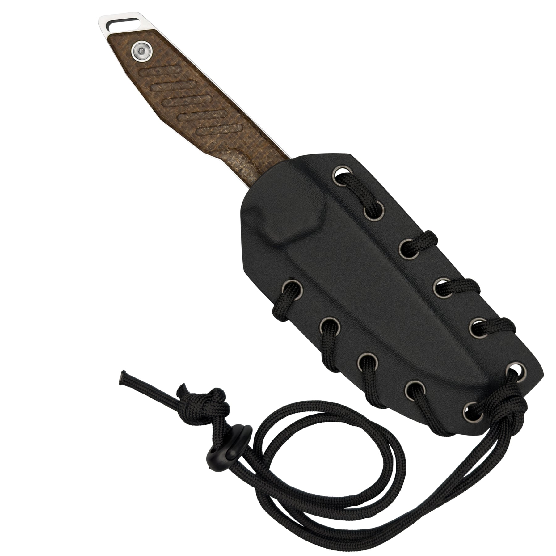 Extrema Ratio BFK Pixel coltello a lama fissa compatto con profilo tanto modificato,  impugnatura ergonomica scanalata e passante per cordino ideale per everyday carry tattico
