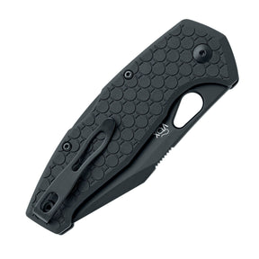 FOX KITA coltello chiudibile con lama liscia asola per apertura rapida a una mano e impugnatura con texture esagonale antiscivolo ideale per uso quotidiano EDC e attività outdoor