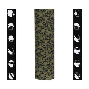 101 INC | COOLMAX TACTICAL WRAP WITH SKULL GREEN - Scaldacollo - BackPacco - BP-101-INC-219351-GRN