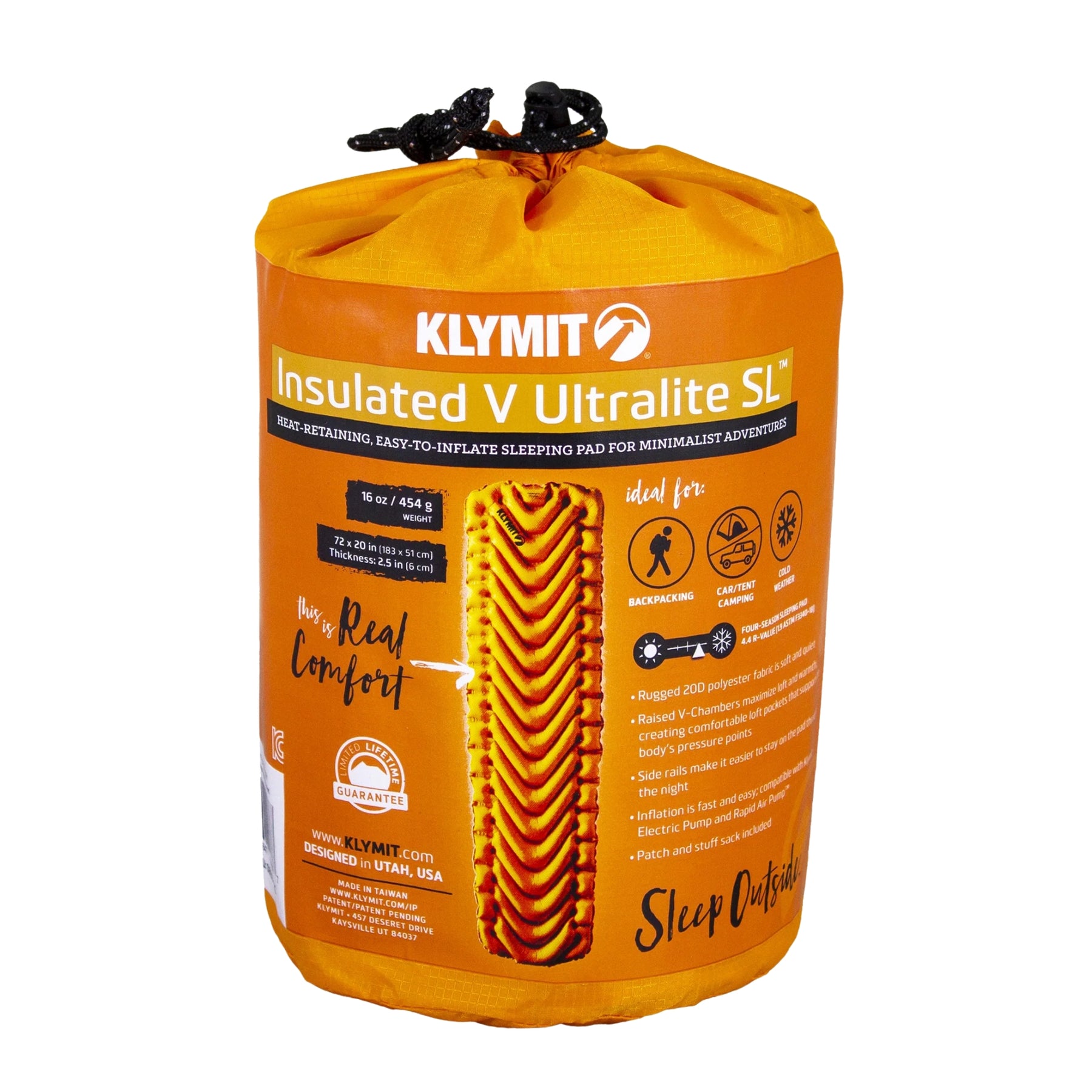 KLYMIT | INSULATED STATIC V ULTRALITE SL SLEEPING PAD - Materassino gonfiabile - BackPacco - BP-KLYMIT-06IUOR02C