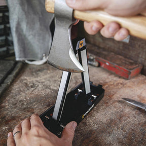 Work Sharp Angle Set Knife Sharpener Ken Onion affilatore manuale a V con angolazioni regolabili e pietre abrasive incluse nella base