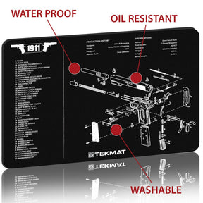 TEKMAT | 1911 GUN CLEANING MAT - Tappetino per manutenzione armi - BackPacco - BP-TEKMAT-R17-1911