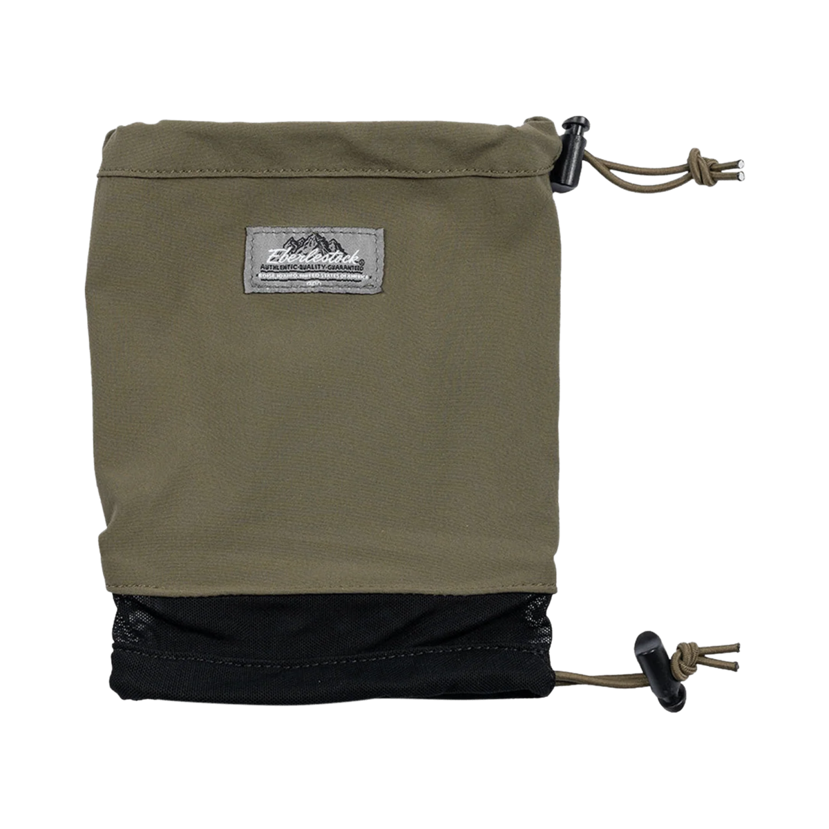 Eberlestock Double Threat Pouch tasca modulare multifunzione. Design convertibile con fondo a rete apribile per alloggiare borracce o oggetti lunghi su zaini tattici. Chiusura superiore a coulisse e sistema di fissaggio universale.