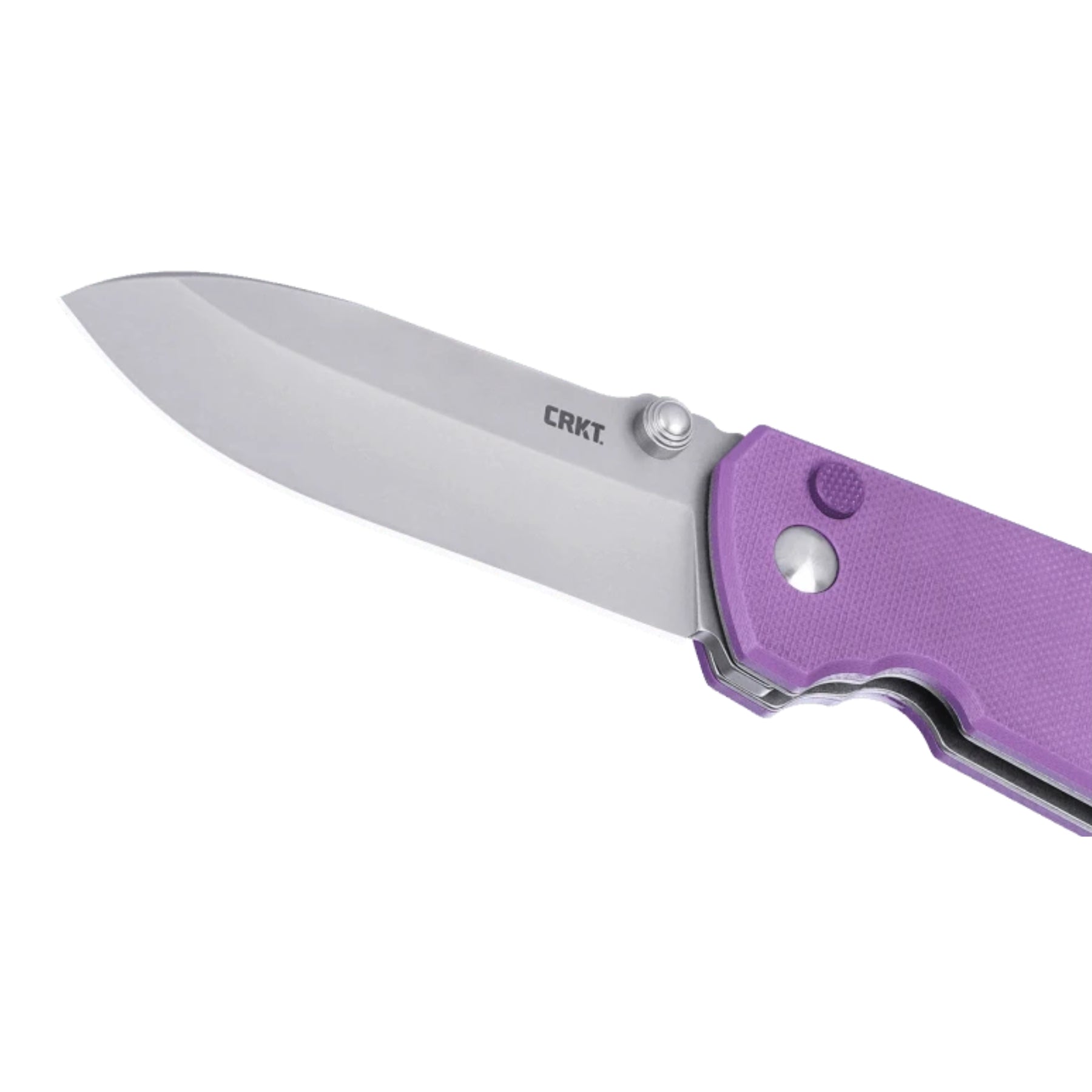 CRKT Squid XM Button Lock coltello chiudibile con lama drop point, meccanismo di blocco a pulsante, perno di apertura ambidestro e impugnatura ergonomica con foro per cordino, ideale per porto quotidiano EDC.