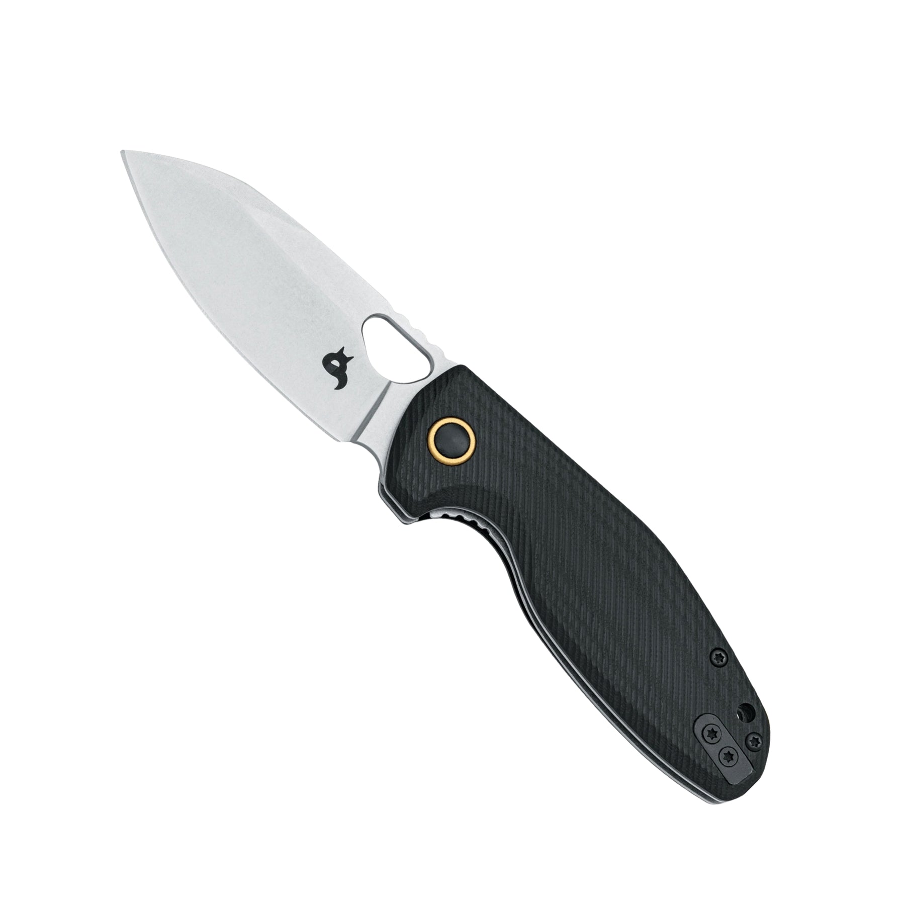 Black Fox Puffy coltello chiudibile EDC con lama drop point foro per apertura pollice blocco liner lock e clip da tasca reversibile per porto quotidiano e outdoor